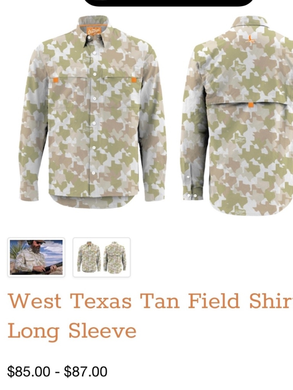 Old Tejas West Texas Field Shirt